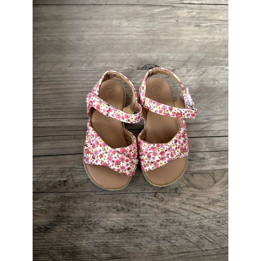 44 - Cat & Jack - Pink Floral Sandal - Toddler Size 6C